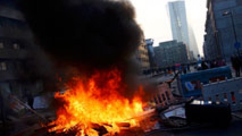 Violentos incidentes en las protestas convocadas por la nueva sede del BCE en Fráncfort