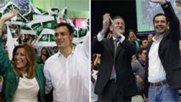 Cierre de campaña en Sevilla con los líderes nacionales 