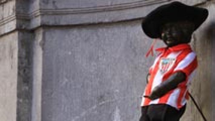 El Manneken Pis de Bruselas se viste del Athletic