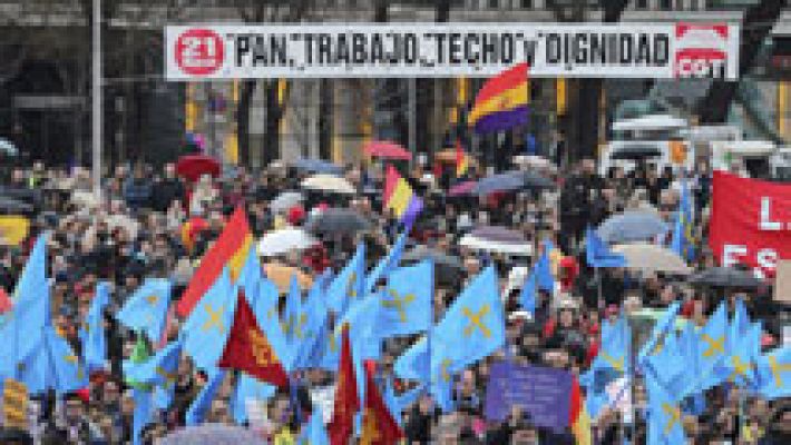 Las Marchas por la Dignidad protestan en Madrid contra las políticas de austeridad