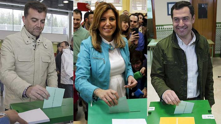 Telediario 1 - Los candidatos andaluces llaman a la participación