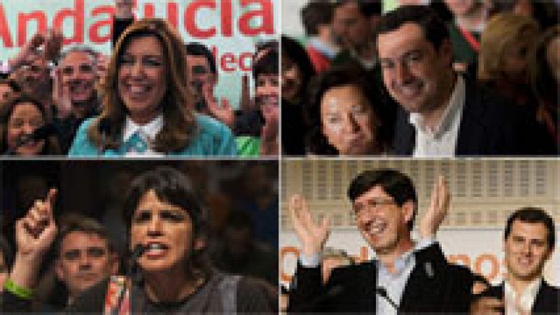 Díaz califica de "historica" la victoria del PSOE mientras que el resto de partidos apela a la fragmentación del Parlamento