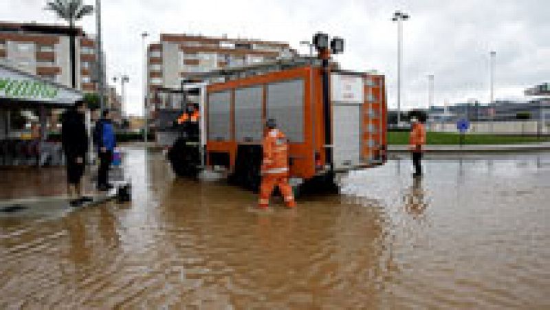 El temporal que afecta a la Comunidad Valenciana ha dejado también intensas lluvias en la zona de Alzira