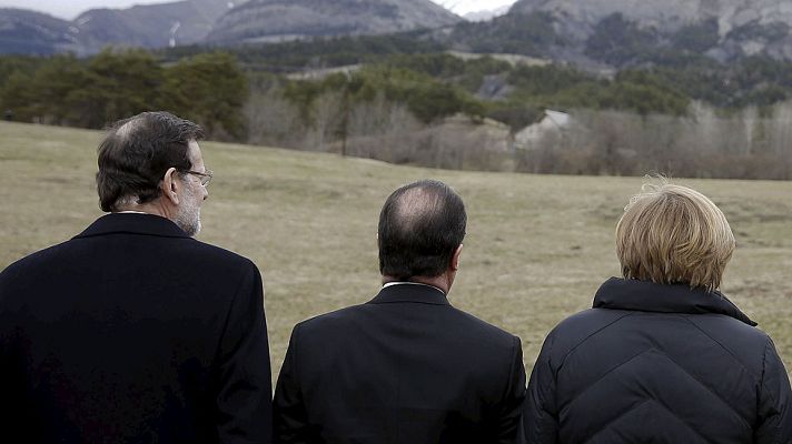 La tarde en 24h - Rajoy, Hollande y Merkel visitan el lugar del accidente