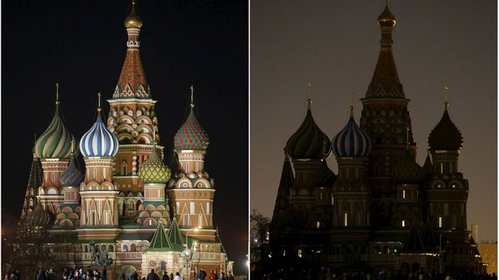 Telediario 1 - Todas las ciudades se han sumado a la "hora del Planeta"