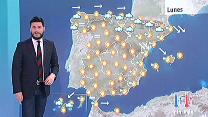 El tiempo - Más calor en Levante y mucho viento en el Cantábrico oriental y Valle del Ebro