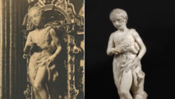 Telediario 1 - El 'San Juanito', único Miguel Ángel en España, muerto y resucitado en el Prado