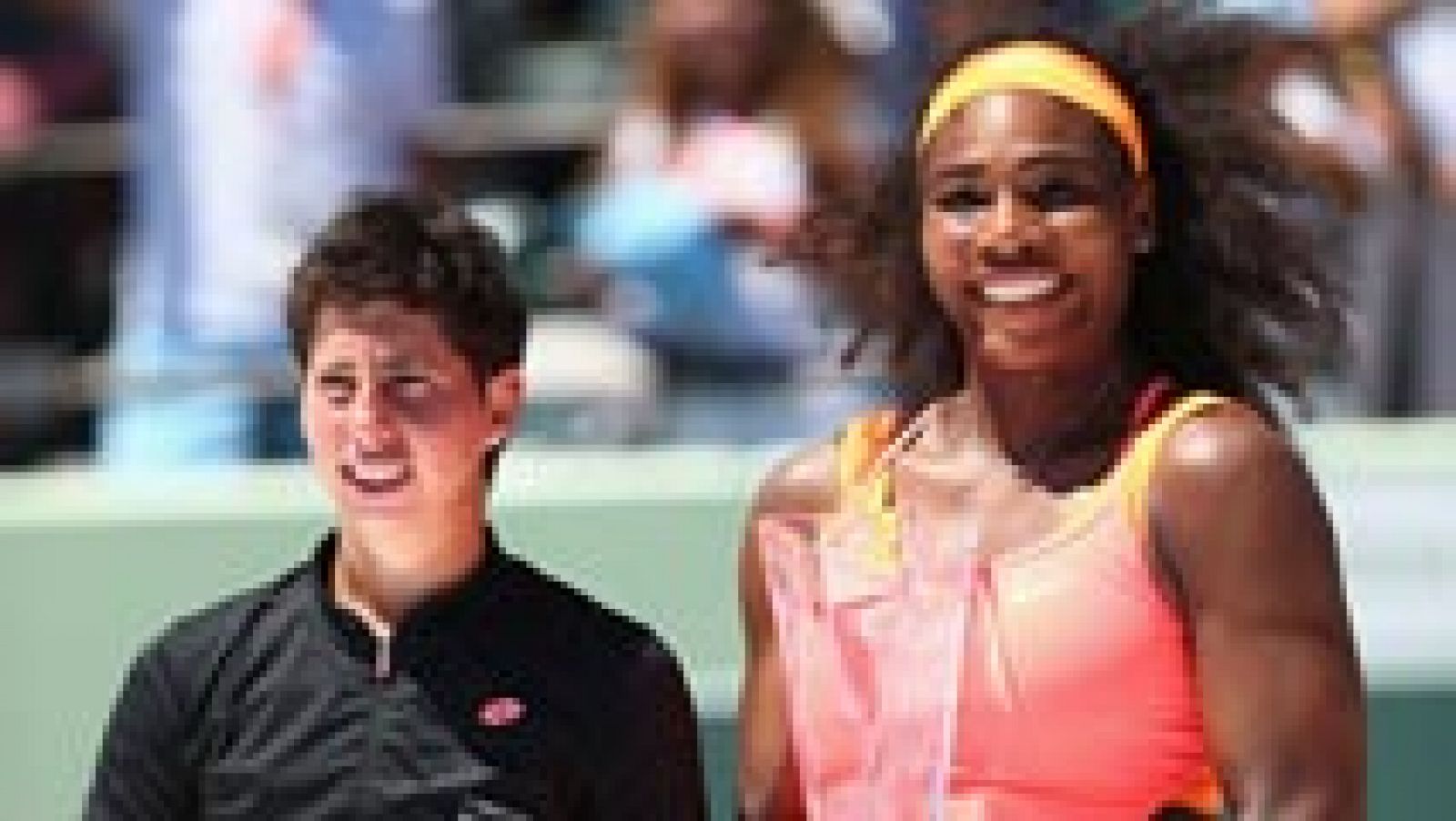 Serena Williams ha despertado de manera brusca a Carla Suárez de su sueño de triunfo en Miami y se ha impuesto en la final en dos sets (6-2 y 6-0) por  la vía rápida, en algo menos de una hora. A pesar de la derrota, la canaria se despertará el lunes entre las diez mejores tenistas de la WTA, algo que solo ha estado al alcance de Arantxa Sánchez Vicario y 'Conchicta' Martínez.