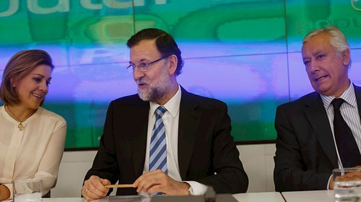 Telediario 1 - Rajoy insta a los suyos a "centrarse en lo importante"