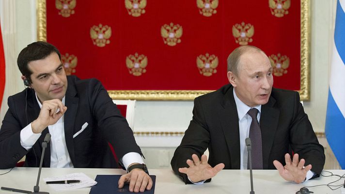 Telediario 1 - Putin y Tsipras firman un plan de acción conjunto para 2015-2016 para relanzar sus relaciones económicas