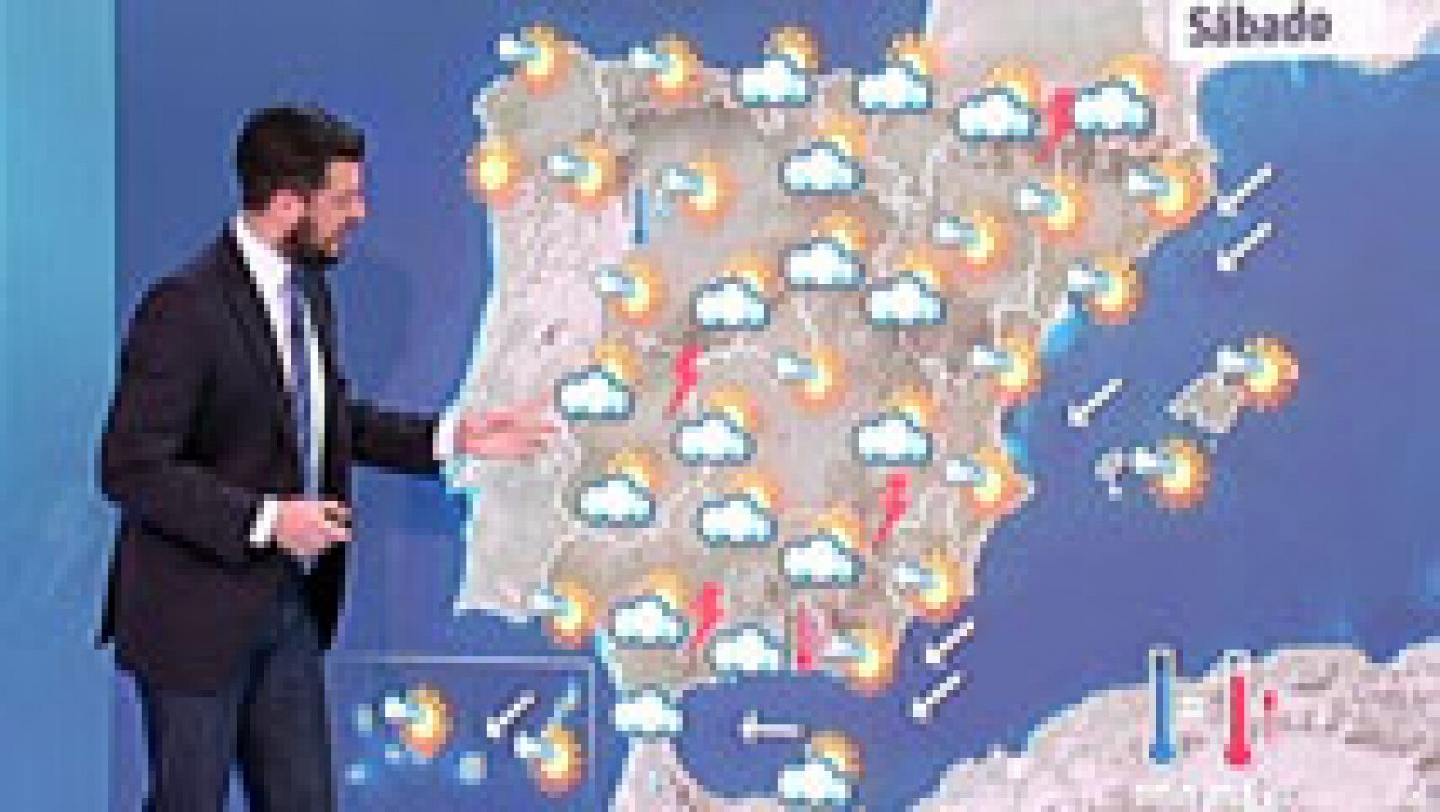 El tiempo: Chubascos en Cantábrico y temperaturas en ascenso | RTVE Play