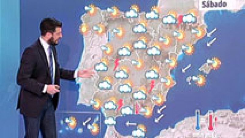 Chubascos en Cantábrico y temperaturas en ascenso en casi toda España