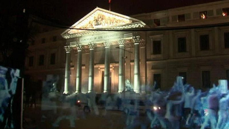 Manifestación de hologramas en Madrid contra la Ley de Seguridad Ciudadana