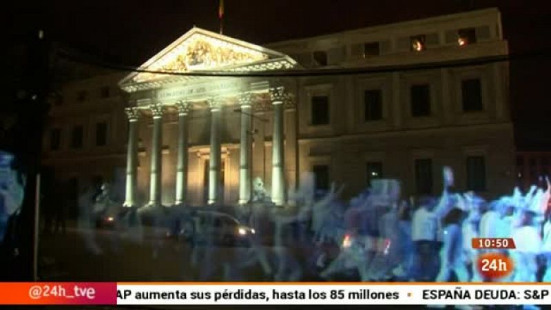 Manifestación de hologramas en Madrid contra la Ley de Seguridad Ciudadana