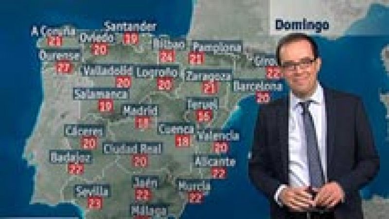 Las nubes se extiende hacia el noroeste de la Península