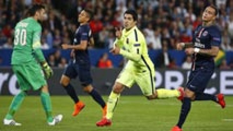 El delantero charrúa del Barça ha anotado su segundo gol del partido y tercero de su equipo después de una gran jugada personal. (0-3, minuto 79)