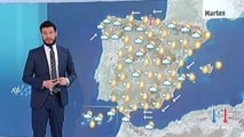 Temperaturas altas y cielos despejados salvo en el noroeste