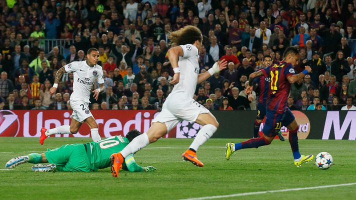 Champions League - Neymar abre al marcador a pase de Iniesta (1-0)