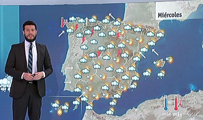 El tiempo - La borrasca cruza la Península desde el noroeste