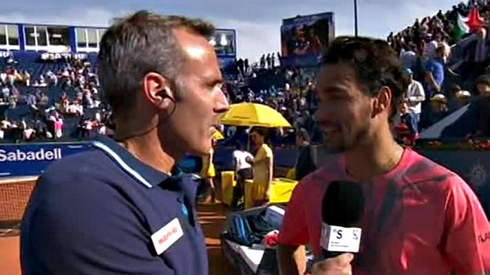  - Fognini: "Si no se juega a este nivel es imposible ganar a Rafa"