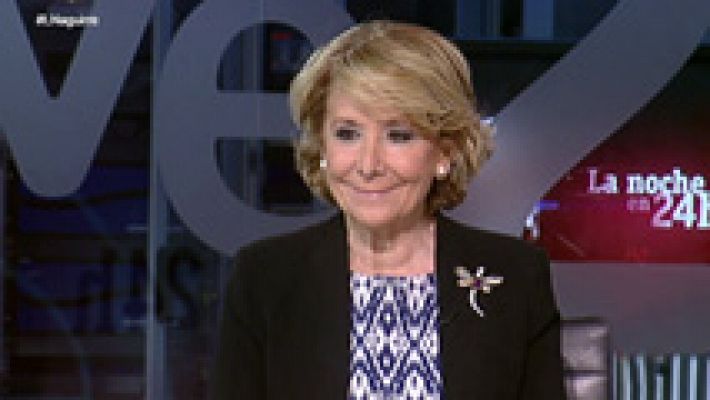 La noche en 24h - Aguirre: "Las encuestas en Madrid dan una victoria del PP y estoy convencida de que voy a ser la ganadora"