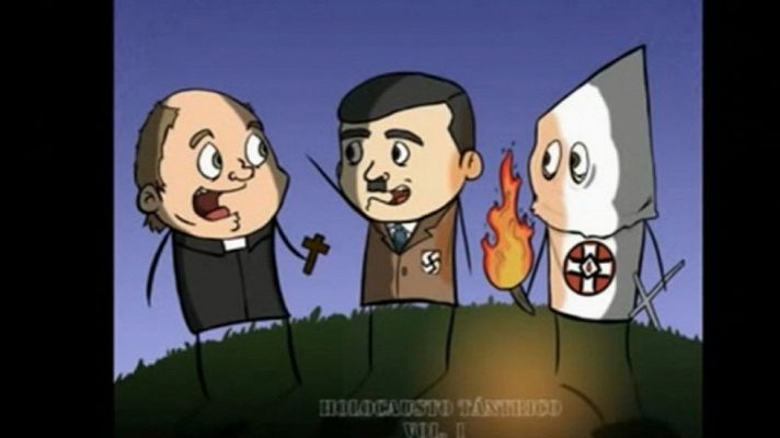 Telediario 1 - Detenidos por incitar a la violencia contra discapacitados