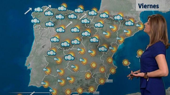 El tiempo - Lluvia fuerte en Galicia y suben las temperaturas en Levante