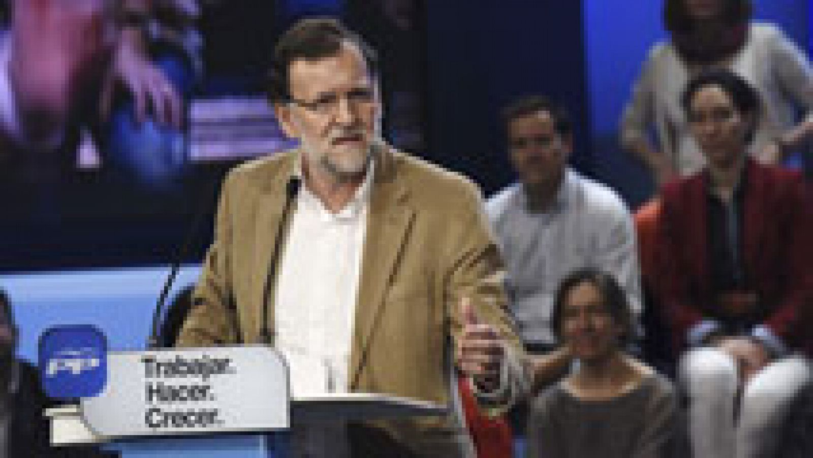 Informativo 24h: Rajoy pide a los españoles que confíen en el PP para evitar que vuelvan las "etapas de pesadilla" | RTVE Play