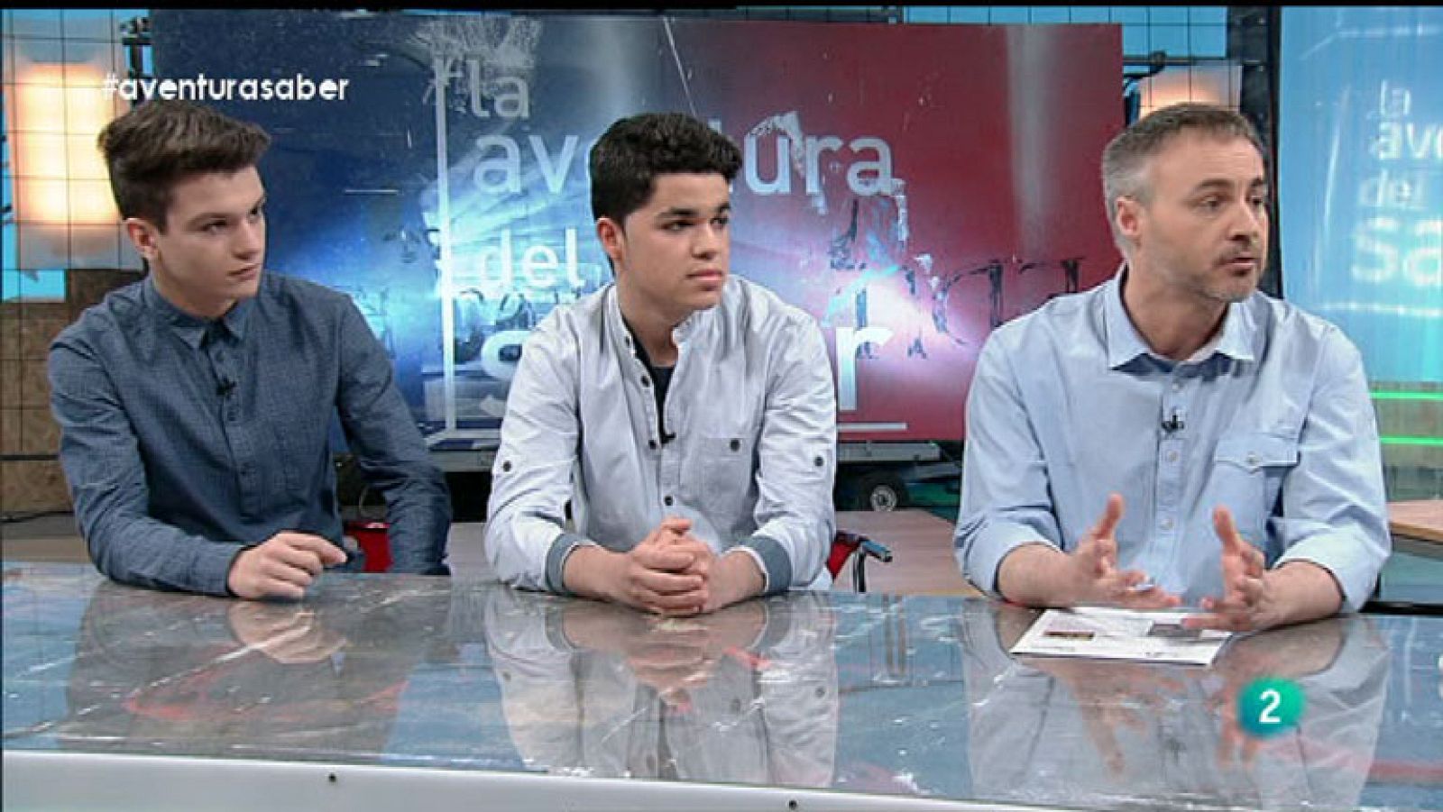 La Aventura del Saber. Javier Carpintero, Jorge Delgado y Nacho Mañá. IES Europa de Ponferrada