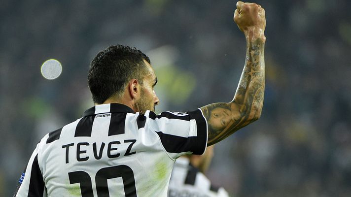 Champions League - Tévez adelanta a la Juventus de penalti (2-1)