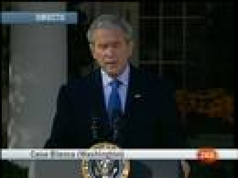 El presidente de EEUU, George W. Bush, ha afirmado que su Gobierno "actúa y seguirá actuando" para restablecer la estabilidad en los mercados mundiales (10/10/08).