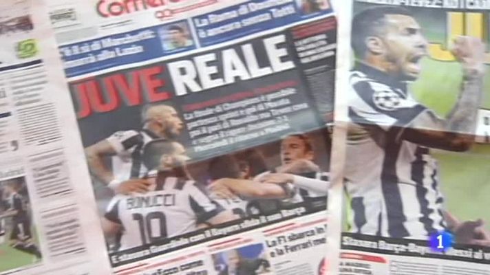 Telediario 1 - La prensa italiana habla de "hazaña" y "el partido perfecto" del Juventus