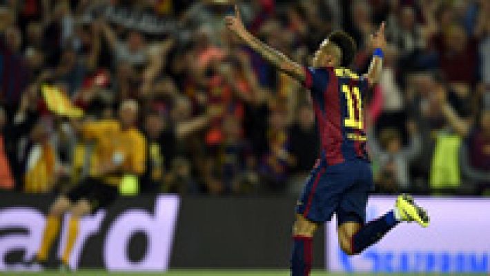 Neymar cierra el marcador en el descuento (3-0)