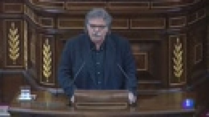 Telediario 1 - Tardà (ERC), expulsado de la tribuna del Congreso tras llamar "impresentable" a Wert por el trato al catalán