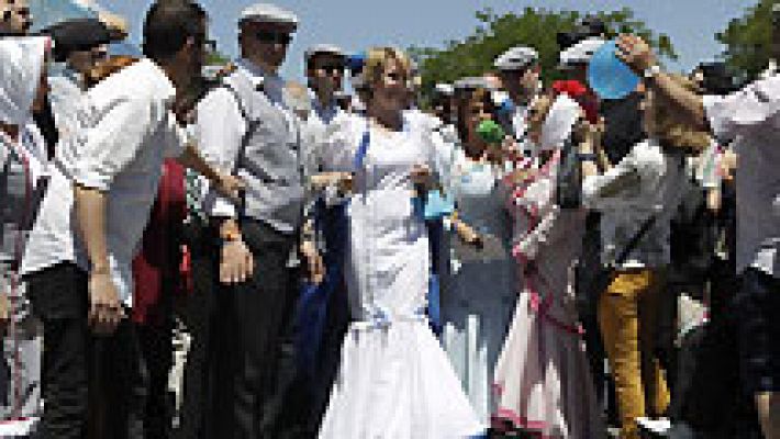 Campaña de candidatos en la pradera de San Isidro