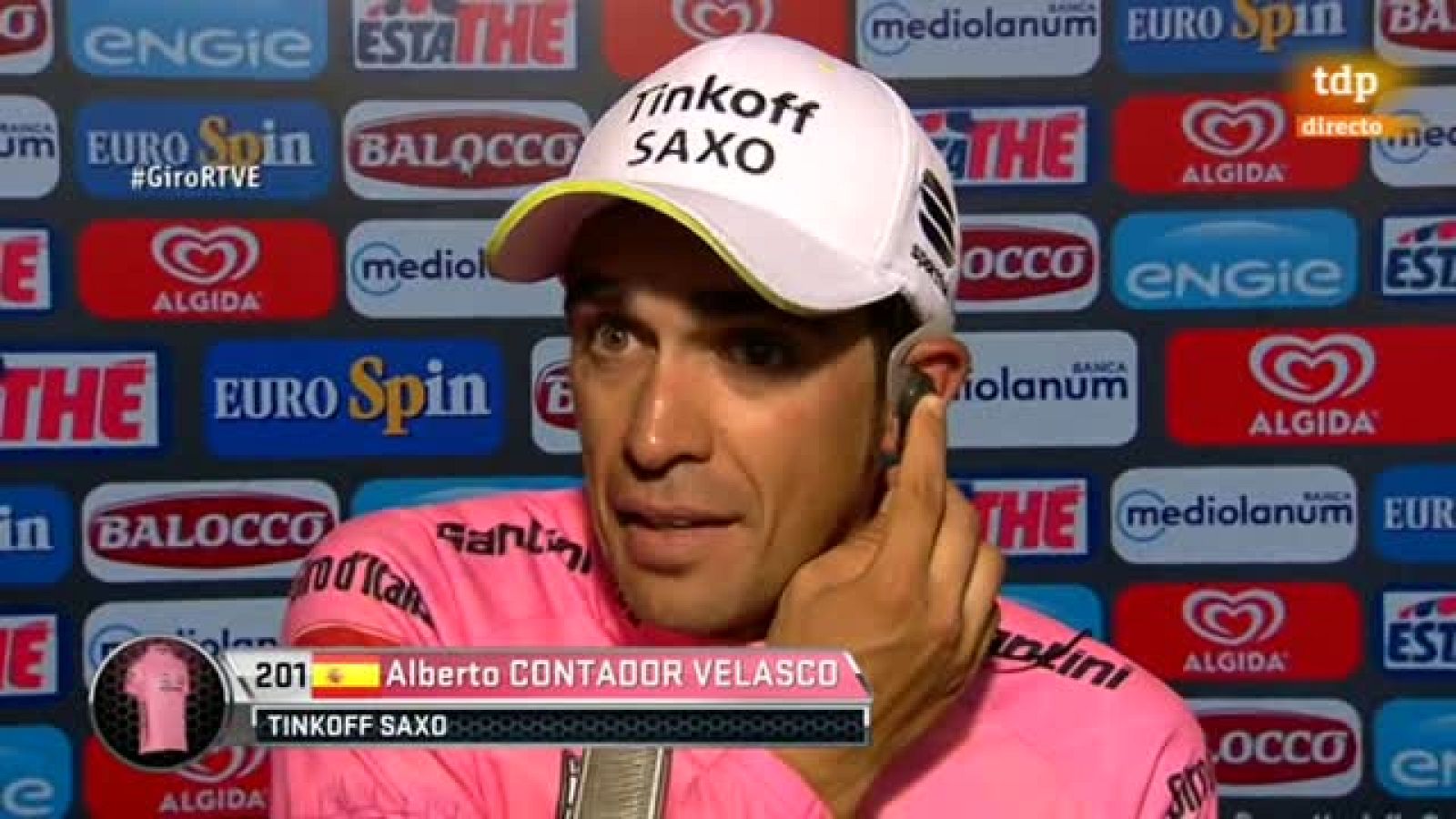 El corredor del Tnkoff, líder del Giro de Italia, ha dado valor a los dos segundos que ha arañado en la meta volante de la etapa 8.