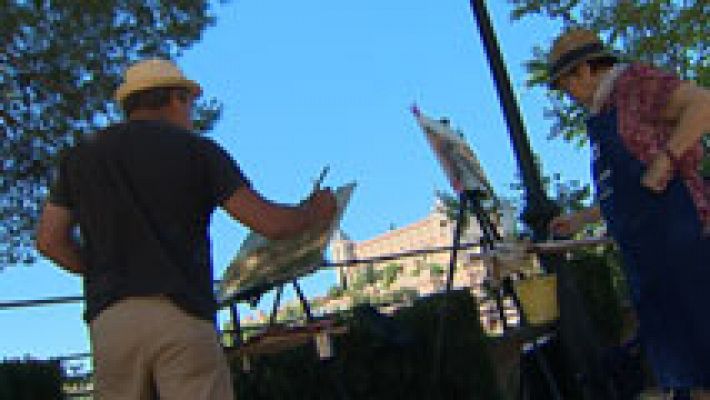 Acuarelistas de todo el mundo pintan Toledo durante el fin de semana