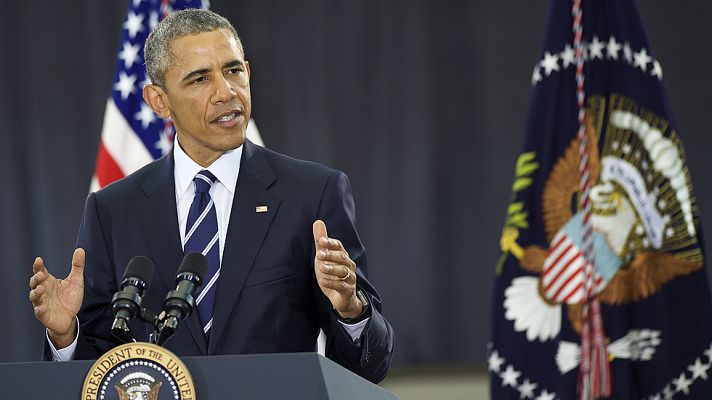 Telediario 1 - Obama quiere limitar la entrega de material militar a la policía local tras Ferguson y Baltimore