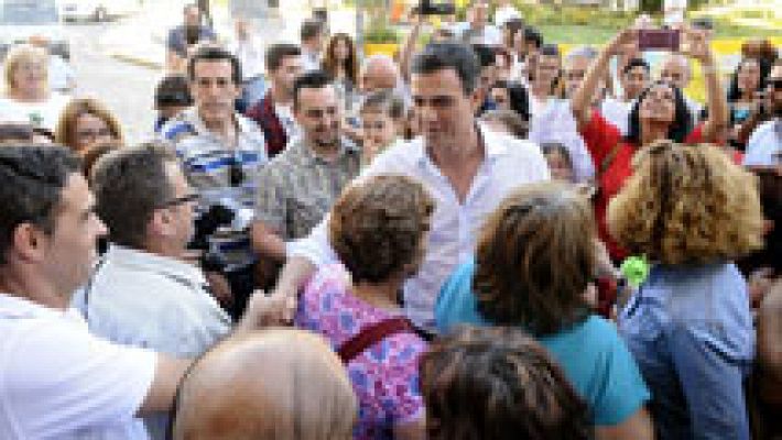 Telediario 1 - Los líderes políticos siguen sumando kilómetros en campaña