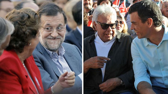 Telediario 1 - Rajoy y Sánchez piden el voto en las plazas de toros