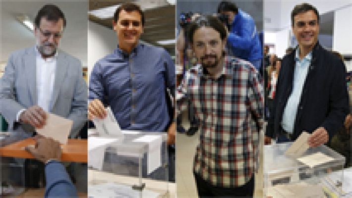 Los líderes politicos votan y llaman a la participación