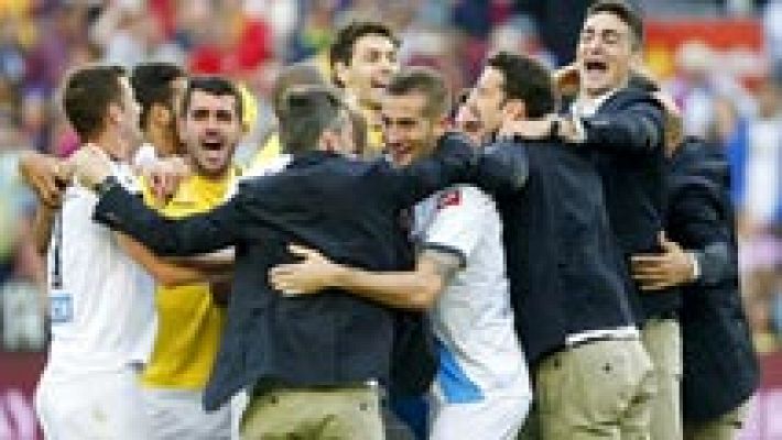 Telediario 1 - Fiesta en A Coruña por la permanencia del Deportivo