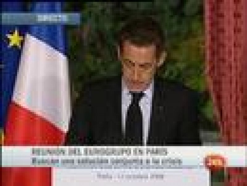 Comparecencia íntegra de Nicolas Sarkozy para explicar los acuerdos del Eurogrupo (12/10/08).