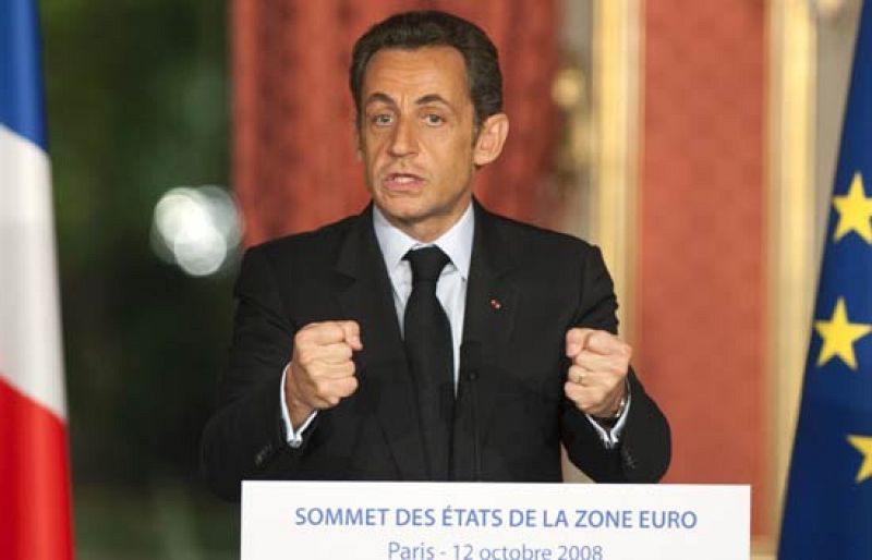 Comparecencia íntegra de Nicolas Sarkozy para explicar los acuerdos del Eurogrupo (12/10/08).