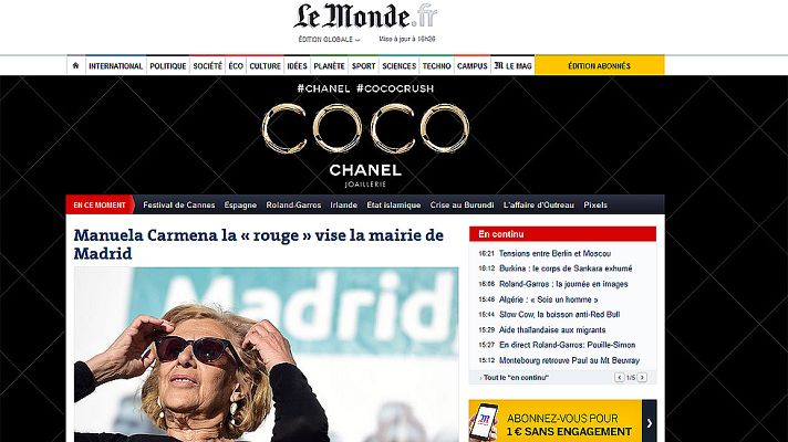 La prensa internacional destaca los cambios en los Ayuntamientos de Madrid y Barcelona