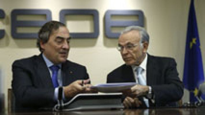 Telediario 1 - Los empresarios piden a los partidos que tengan en cuenta la realidad antes de aplicar sus programas