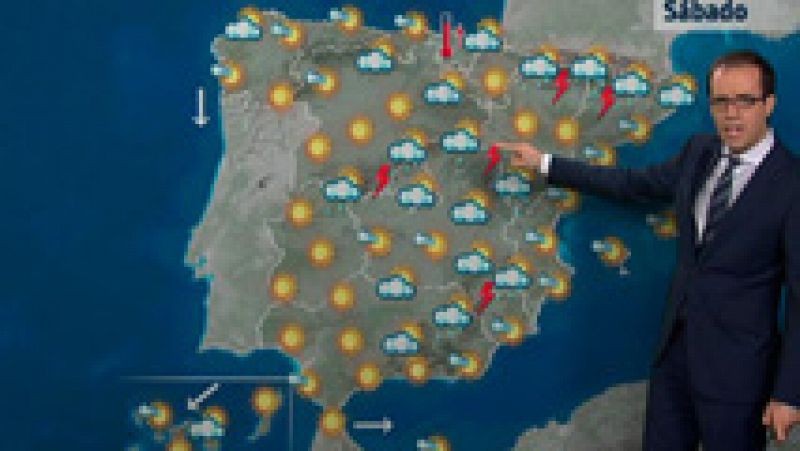 Chubascos y tormentas fuertes en áreas de mitad oriental peninsular