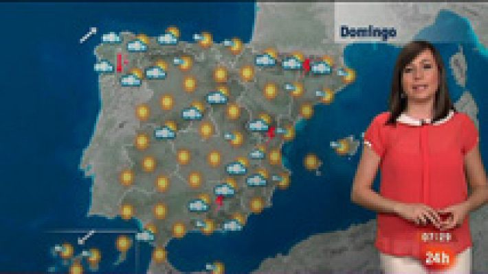 El tiempo - Tormentas localmente fuertes en Pirineos, Sistema Ibérico