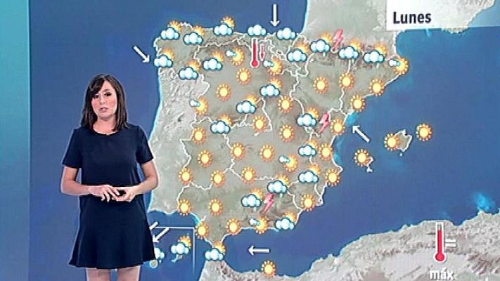 El tiempo - Lluvias en Teruel y Castellón, temperaturas altas en el sur