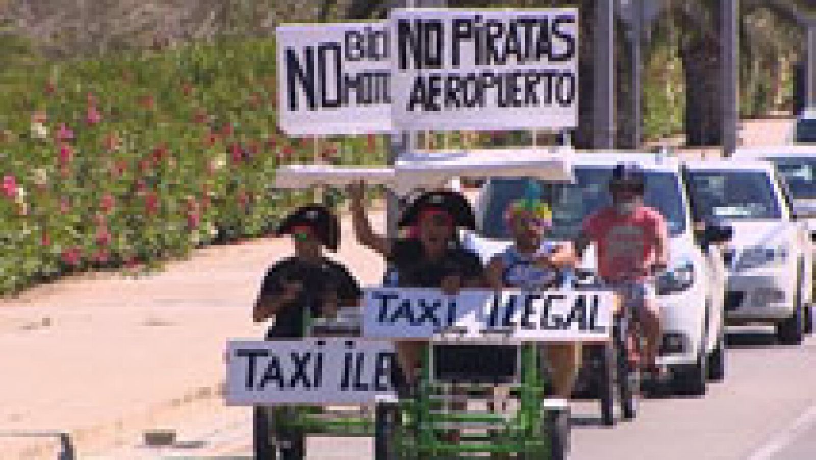 Telediario 1: Los taxistas de Baleares acusan a los 'bicitaxis' de competencia desleal | RTVE Play